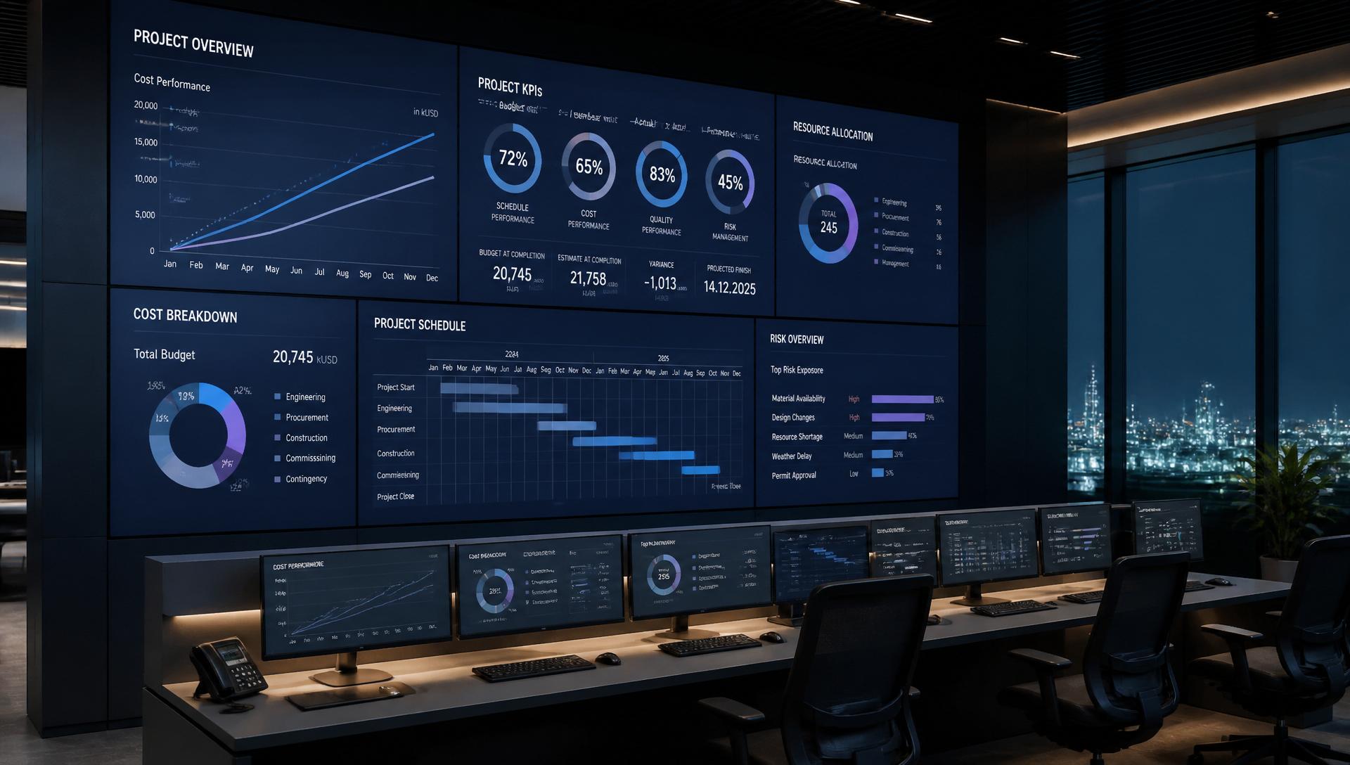 Projektcontrolling Leitstand mit Dashboards
